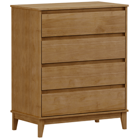 Cômoda Prata Finestra 4 Gavetas 80cm Freijó