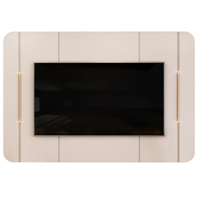 Painel Adele 180cm DJ Móveis 100% MDF com Led Off White