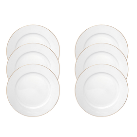 Jogo 6 Pratos de Sobremesa Etilux Roya 20cm