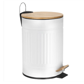 Lixeira Fluted 12L Jolitex com Pedal Branco