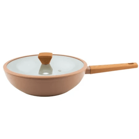 Frigideira Wok Antiaderente Full-Fit 28cm com Tampa de Vidro Fendi