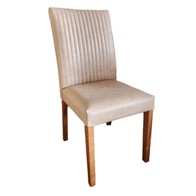 Cadeira Vegaz Menegaz Noce Courino Bege