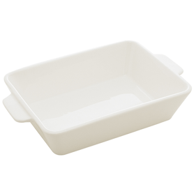 Refratário Porcelana Coliseu 29cm com Alça Branco