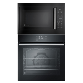 Kit Electrolux de Embutir Forno Elétrico OE8EA 80L com AirFryer +Micro-ondas 34L ME3BP 220V