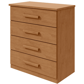 Cômoda Baião Lopas 4 Gavetas Amêndoa Clean