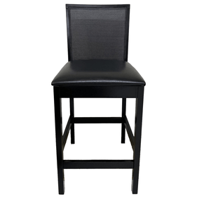 Banqueta Iris Artsoli Preta com Tela Fina Preta