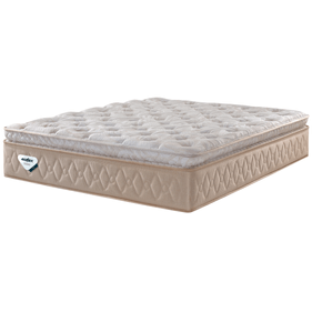 Colchão Lush Queen Ecoflex Molas Ensacadas Wide 158x198x35cm Linho Bege