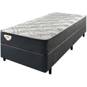 Conjunto Cama Box Solteiro Adapto Ecoflex 88x188x61 Molas Ensacadas Wide