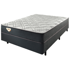 Conjunto Cama Box Adapto Casal Ecoflex 138x188x61cm Molas Ensacadas Wide