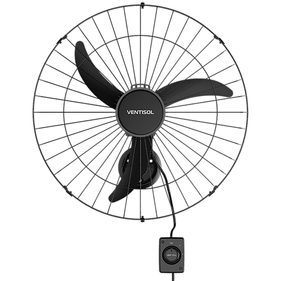 Ventilador de Parede Oscilante Ventisol 60cm 200W Preto