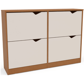 Sapateira Porto 4 Portas Politorno Freijó e Off White