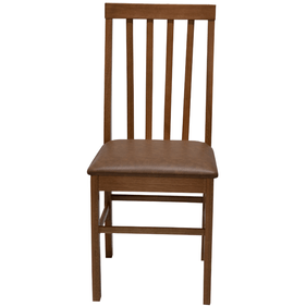 Cadeira Milena Matte Estofada Madeira Caramelo Courino Caramelo