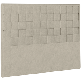 Cabeceira Prisma Perfan 90x12cm Quadrados Linho Creme