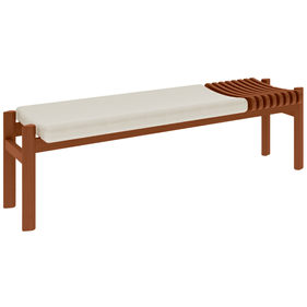 Banco Air Rudnick 160cm Amêndoa Linho Areia