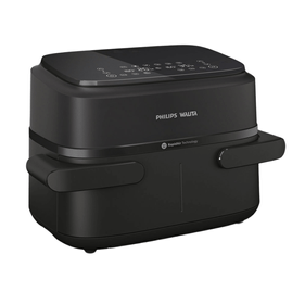 Fritadeira Elétrica Sem Óleo Air Fryer 7,1L Philips Walita Cesto Duplo Preto 220V