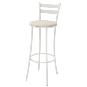 Banqueta Industrial Jade Kappesberg Branco Assento Courino Nude