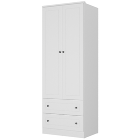 Roupeiro Fort Mambel 81cm 100% MDF 2 Portas 2 Gavetas Branco