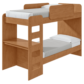 Beliche Solteiro Olga Lopas com Escrivaninha com Led Amêndoa Clean