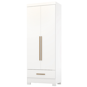 Roupeiro Smart Plus Rodial 85cm 2 Portas e 1 Gaveta Branco