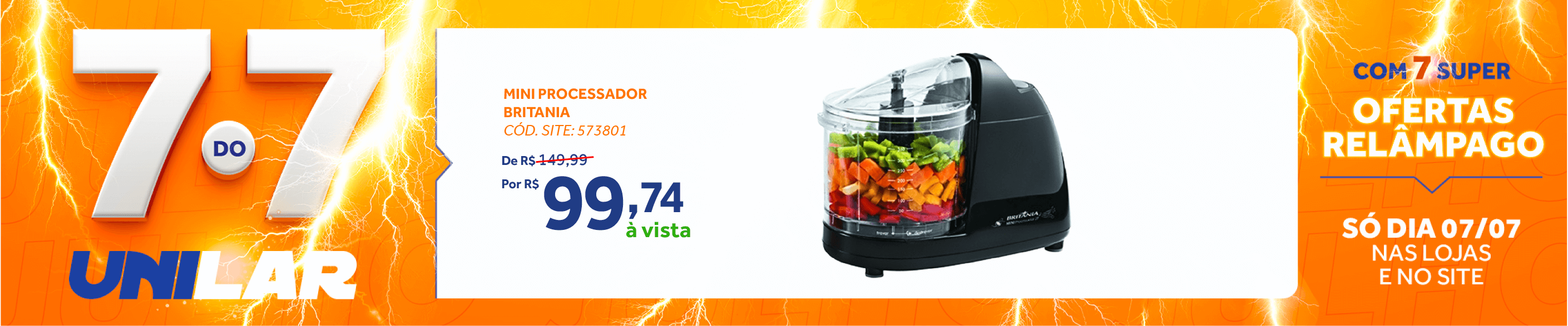 Mini Processador Britânia 50W Preto 220V